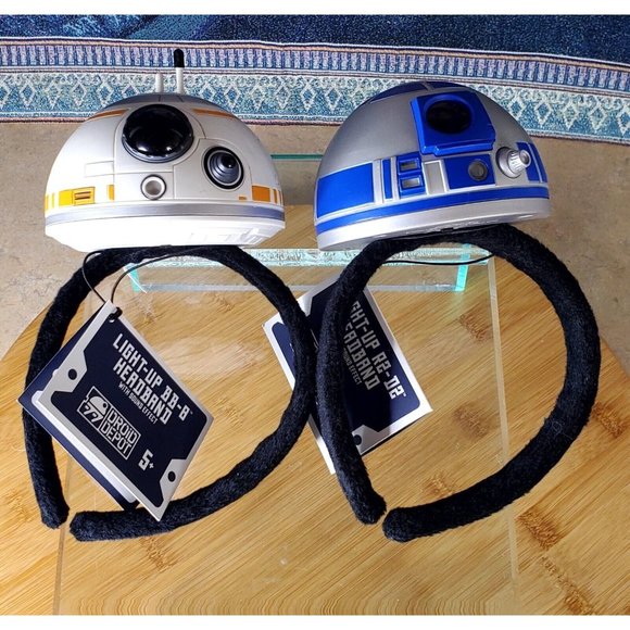 Disney Star Wars Galaxy's Edge BB-8 + R2-D2 Droid Depot Lights Ears Headband